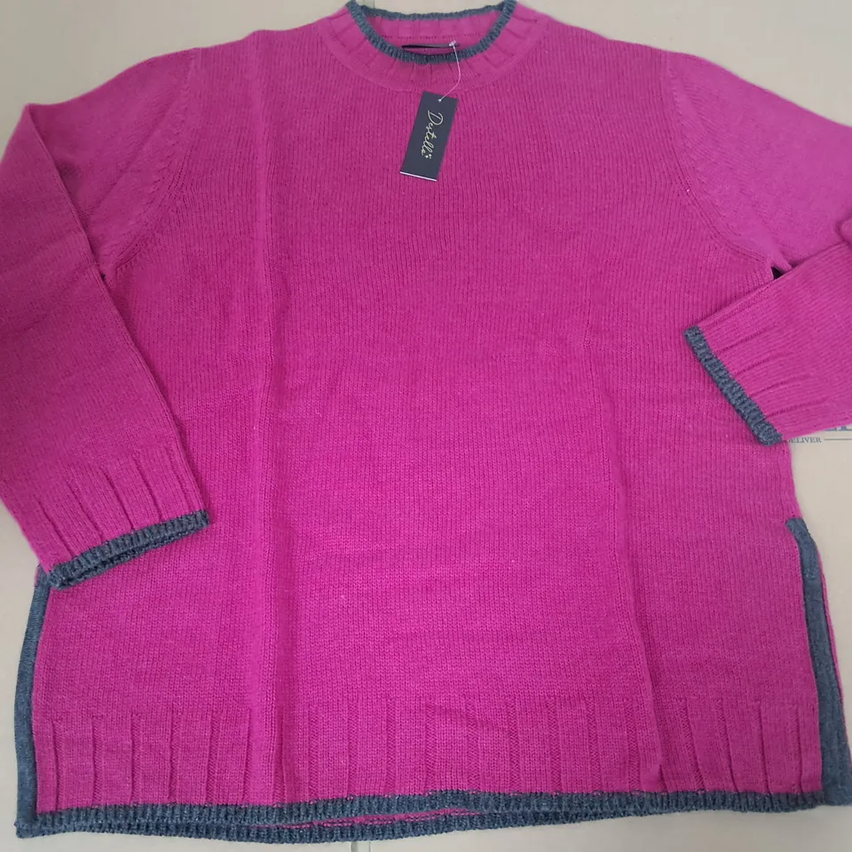 LOT OF 3 BRAND NEW DESTELLO PINK JUMPERS - UK 16