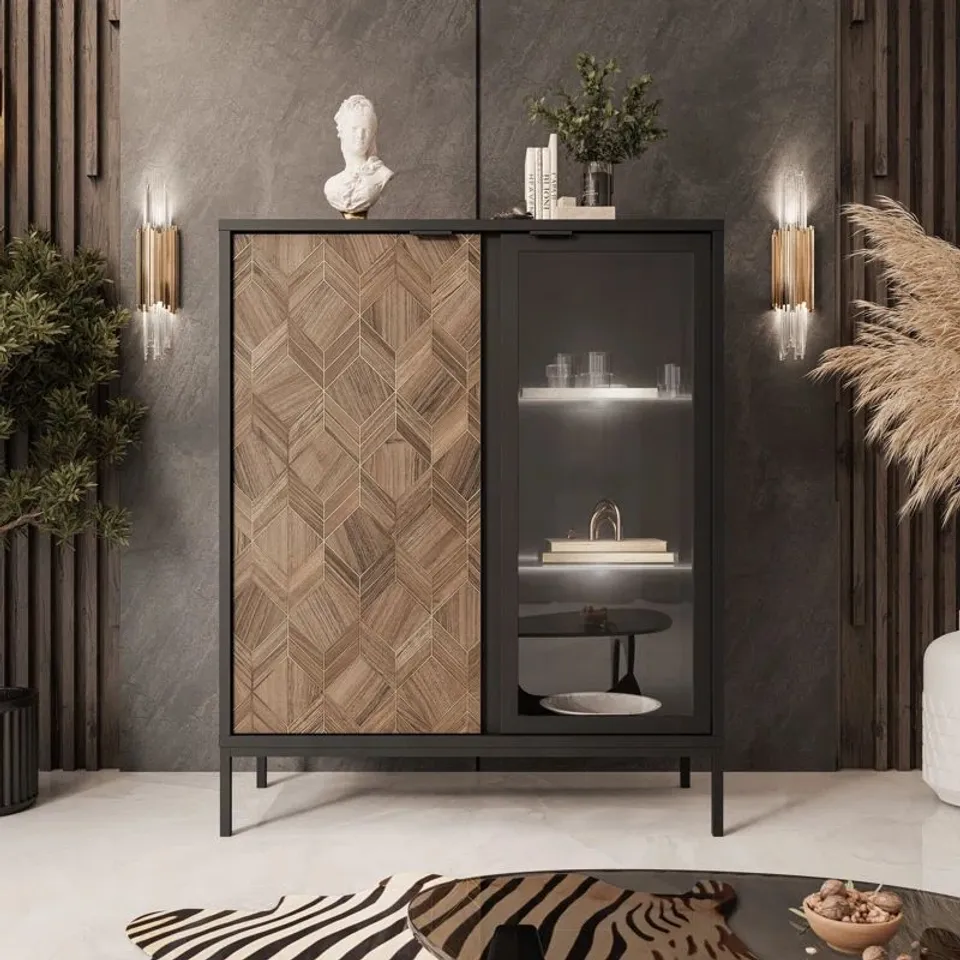 BOXED CAYUSE DISPLAY CABINET WITH LIGHTING (3 BOXES)