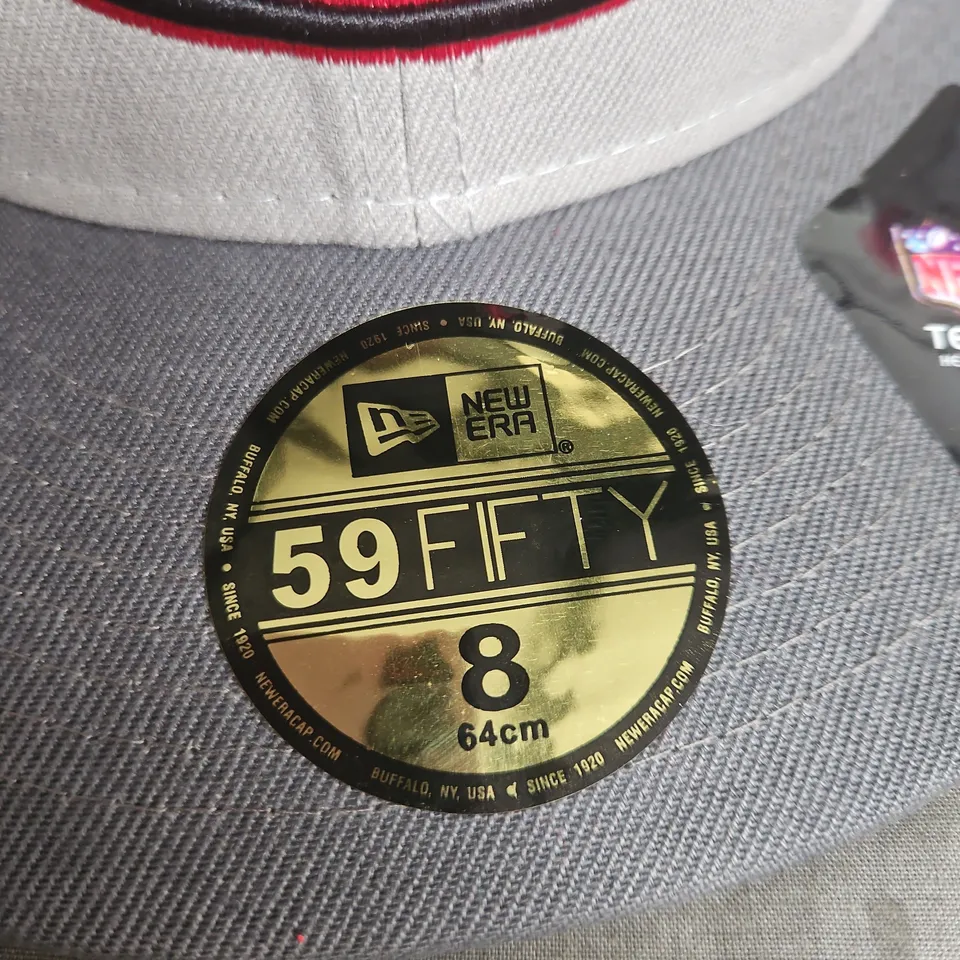 NEW ERA NFL SAN FRANCISCO 49ERS CAP – GRAY CROWN, RED/BLACK SF LOGO, 59FIFTY, 64CM