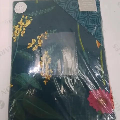 BAGGED INGRID COLOURFUL FLOWER BOUQUET KINGSIZE DUVET COVER SET