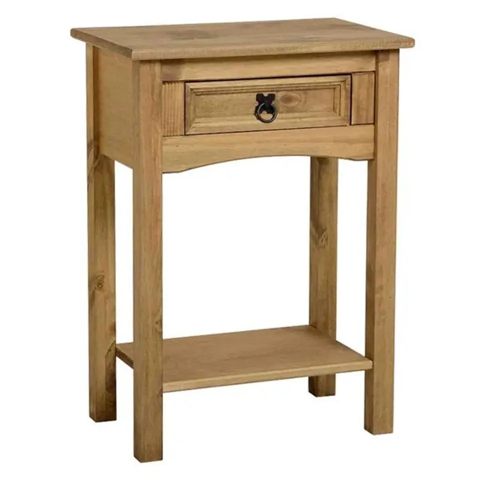 BOXED CORONA 1 DRAWER CONSOLE TABLE (1 BOX)