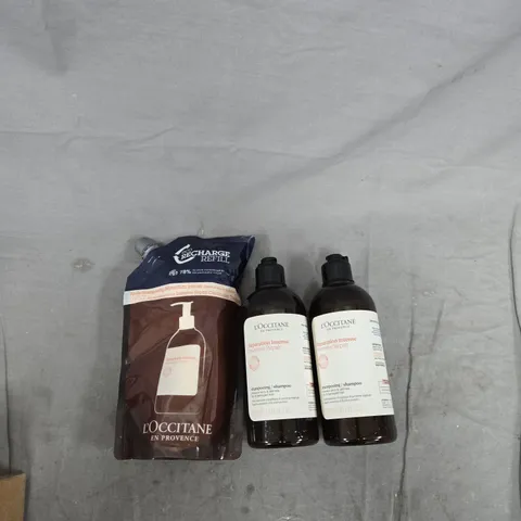 L'OCCITANE EN PROVENCE INTENSIVE REPAIR SHAMPOO SET – 2 X BOTTLES + REFILL POUCH