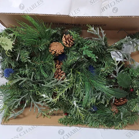 BLUE THISTLE PRE LIT GARLAND