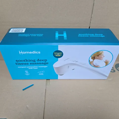 BOXED HOMEDICS COMPACT PERCUSSION MASSAGER WITH HEAT PA-MHA