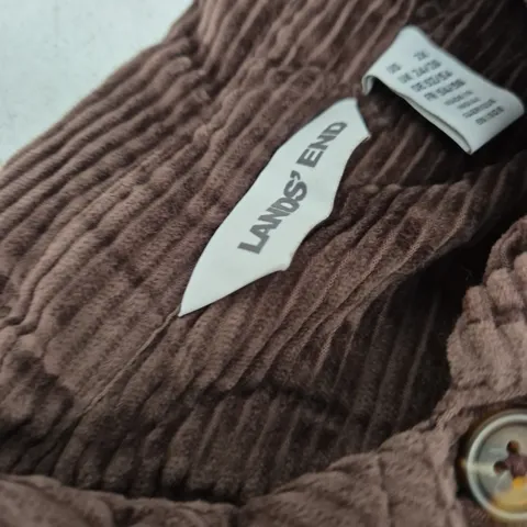 LANDS' END BROWN CORDUROY GARMENT β UK 24/26 (US 2X) β WOMEN'S