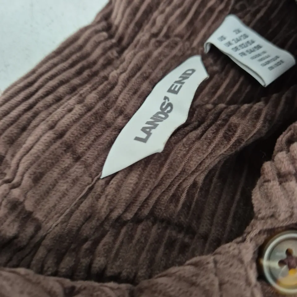 LANDS' END BROWN CORDUROY GARMENT – UK 24/26 (US 2X) – WOMEN'S