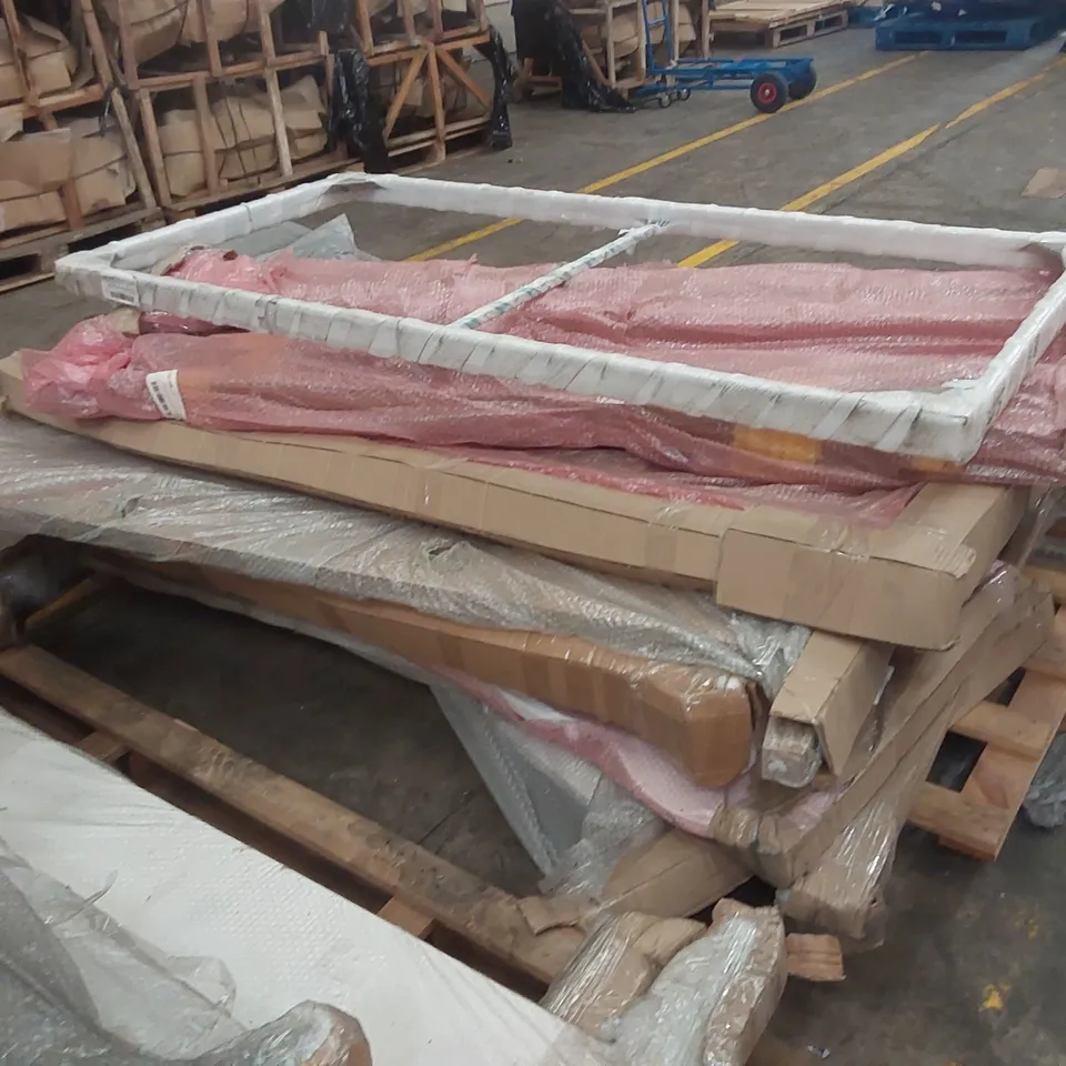 PALLET OF ASSORTED HOMESDIRECT365 FURNITURE PARTS - MAINLY BED PARTS