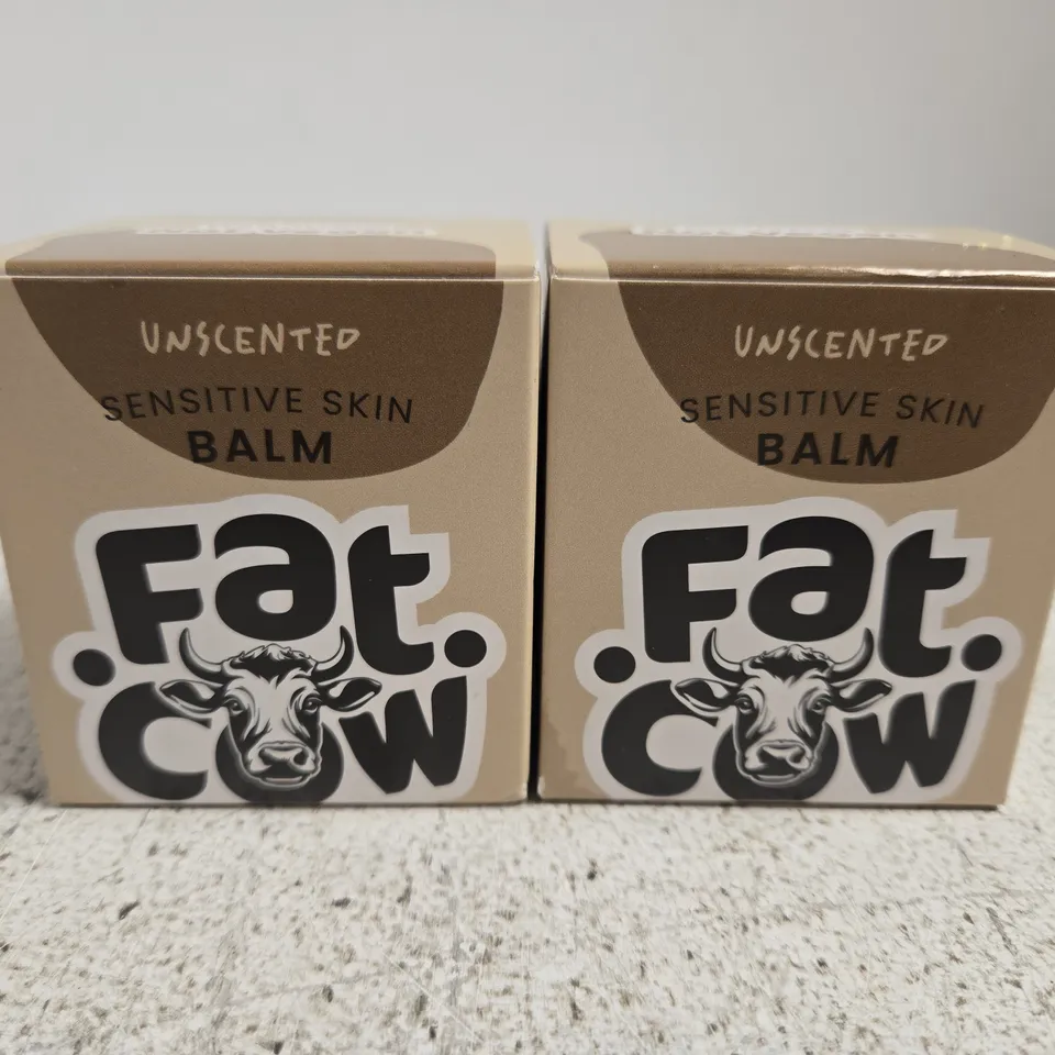 2 X FATCOW UNSCENTED SENSITIVE SKIN BALM 