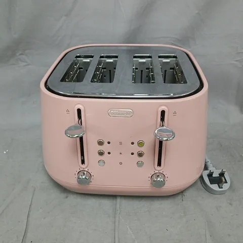BOXED DELONGHI ECLETTICA 4-SLICE TOASTER IN PINK