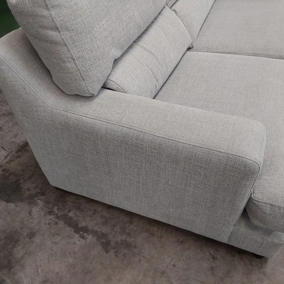 QUALITY BRITISH DESIGNER LOUNGE Co. TWO SEATER SOFA GREY FABRIC 