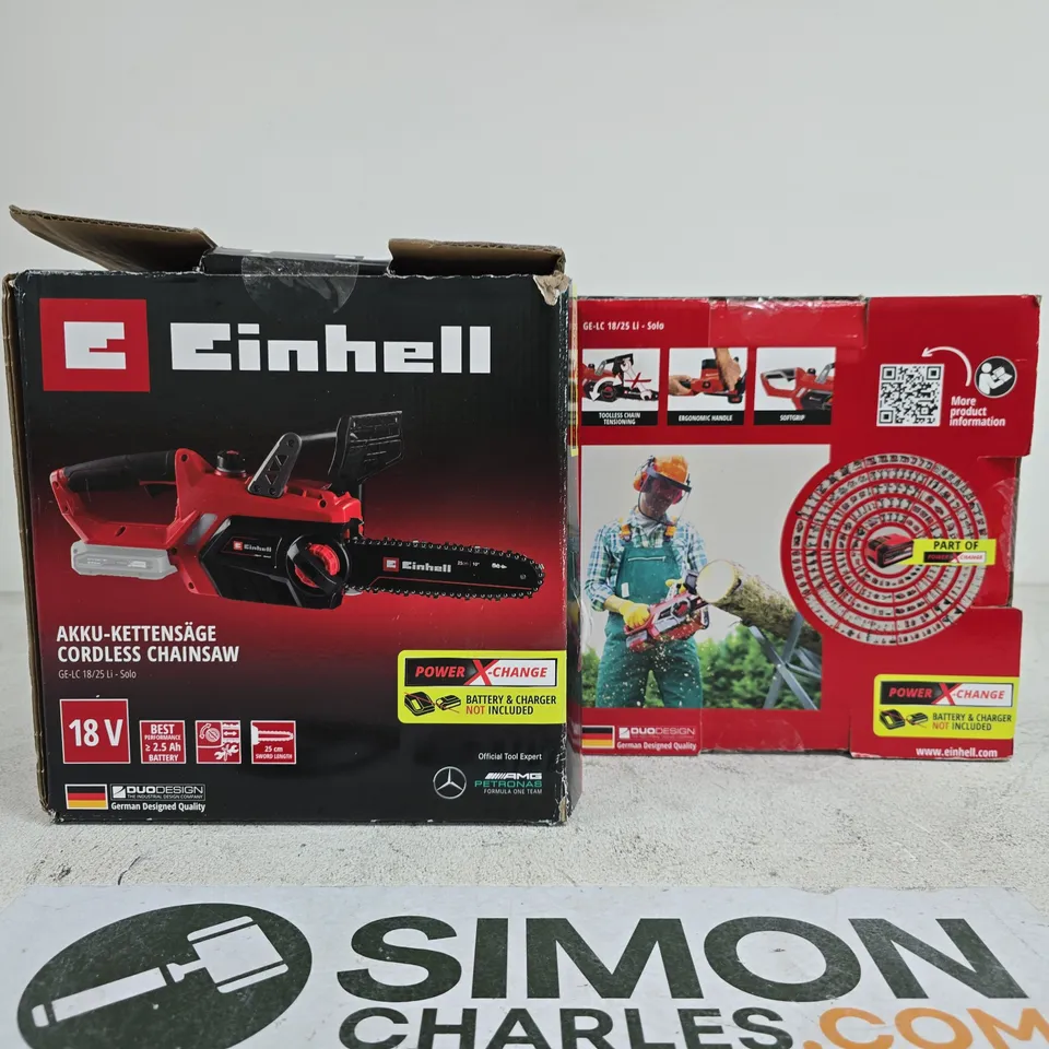EINHELL CORDLESS CHAINSAW 18V POWER X-CHANGE – BOXED