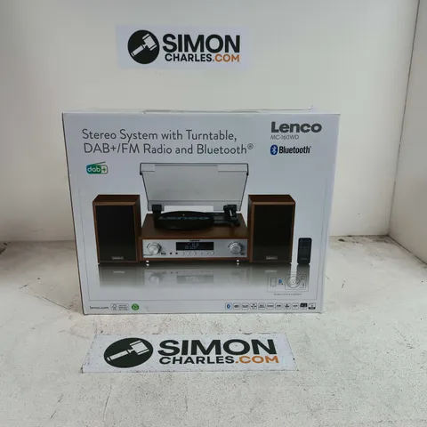 BOXED LENCO MC-160WD STEREO SYSTEM WITH TURNTABLE