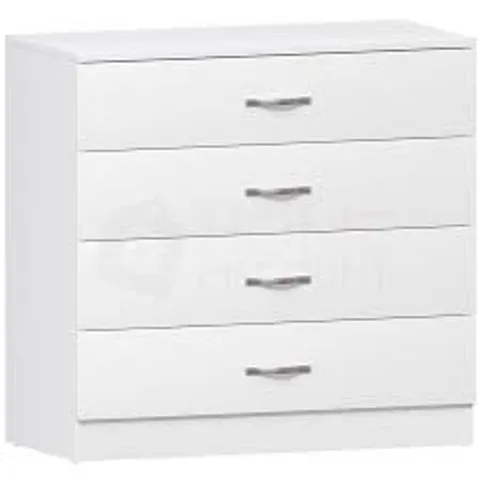 BOXED MAYBERY 4 DRAWER CHEST OF DRAWERS - white - (1 BOX)