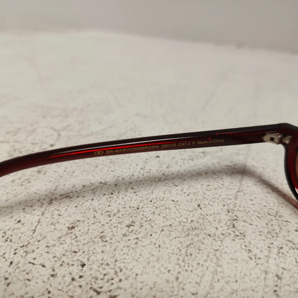MELLER SUNGLASSES – BURGUNDY FRAMES WITH BROWN LENSES