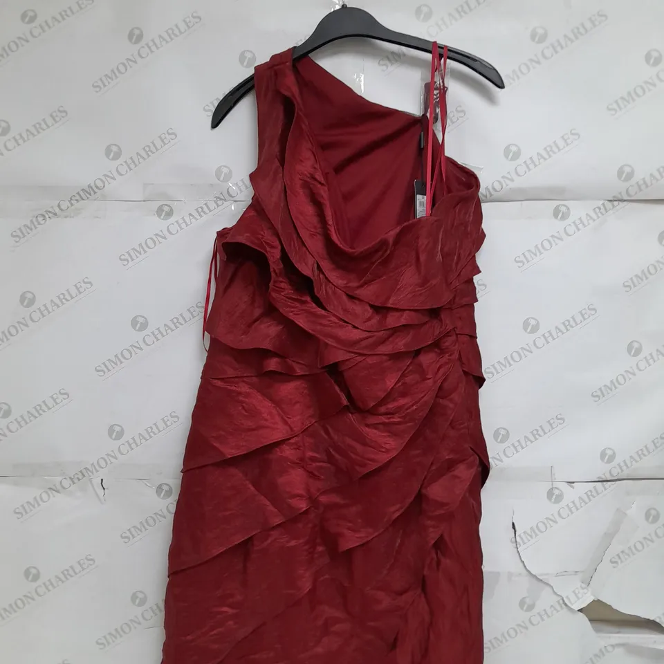 M&CO RED LAYERED DRESS SIZE 20
