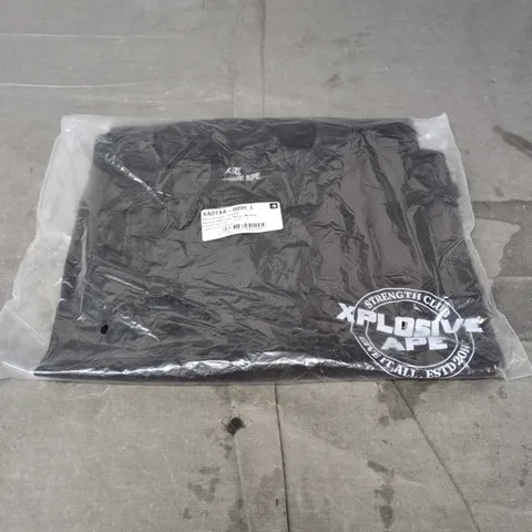 XPLOSIVE APE HERITAGE CLUB ACID WASH T SHIRT BLACK LARGE