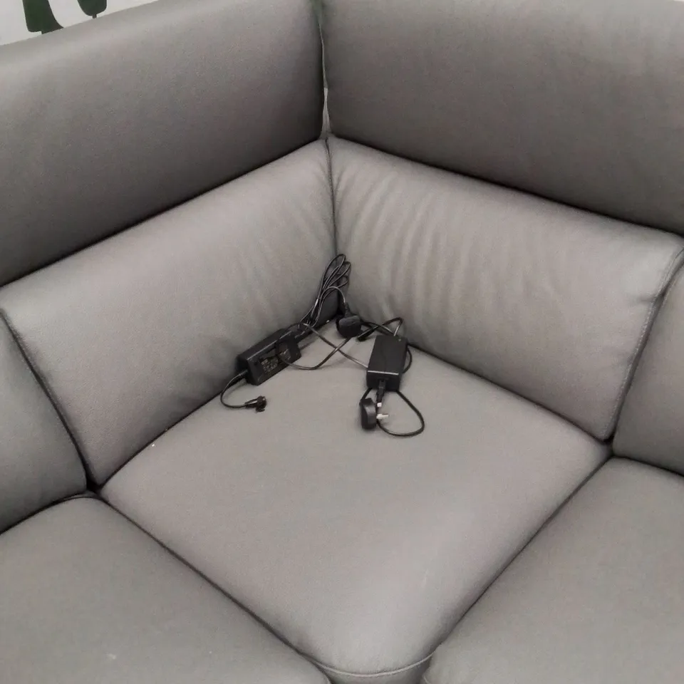 QUALITY DESIGNER ITALIAN MADE RICCARDO LEATHER ELECTRIC RECLINER CORNER SOFA
