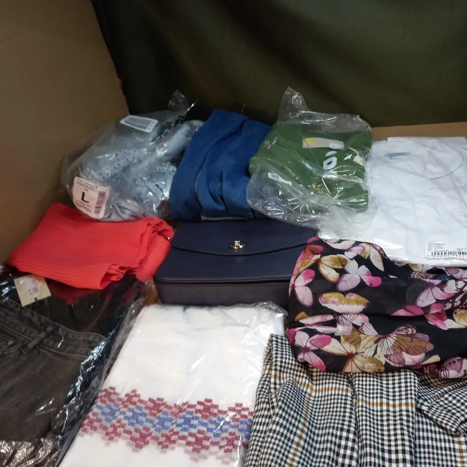 LOT OF APPROX 20 ASSORTED CLOTHING ITEMS TO INCLUDE JUMPERS, SOCKS AND T-SHIRTS