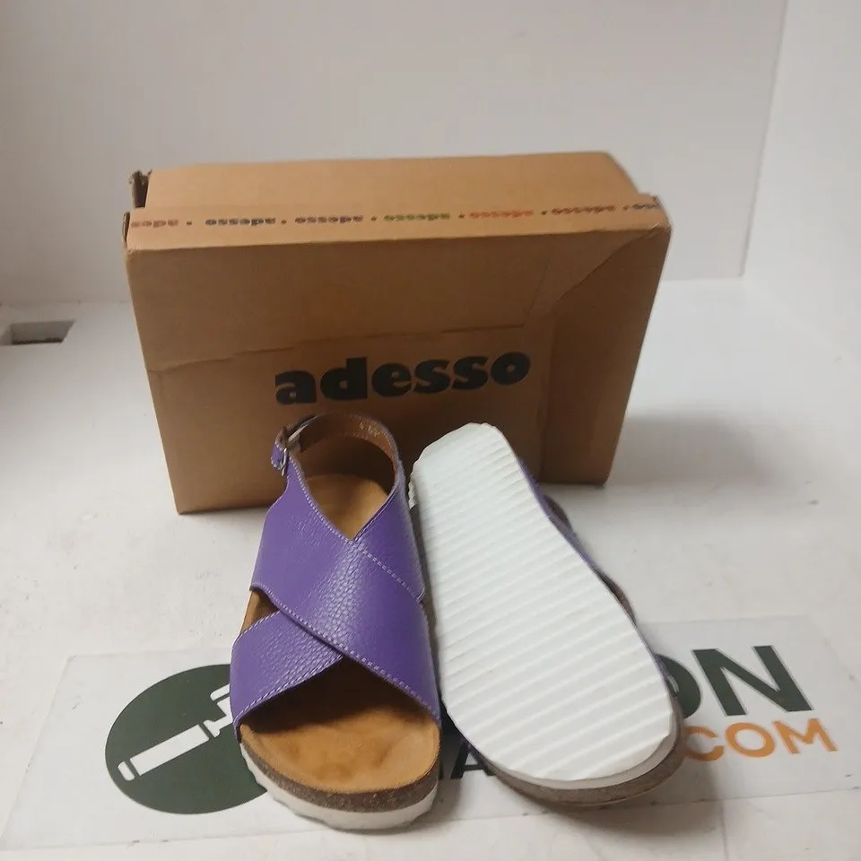 ADESSO PURPLE CROSS-STRAP SANDALS – WOMEN'S SHOES