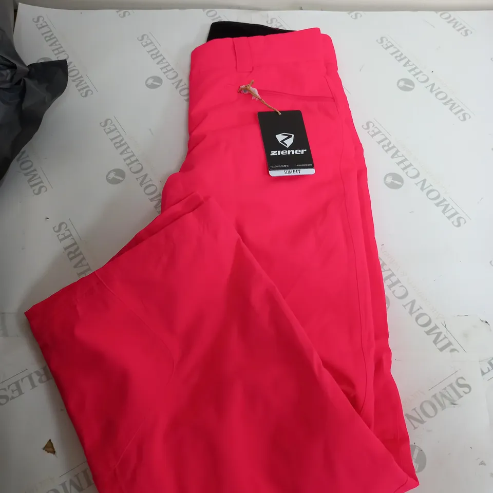 ZIENER SLIM FIT NEON PINK ALIN JUNIOR SKI PANTS