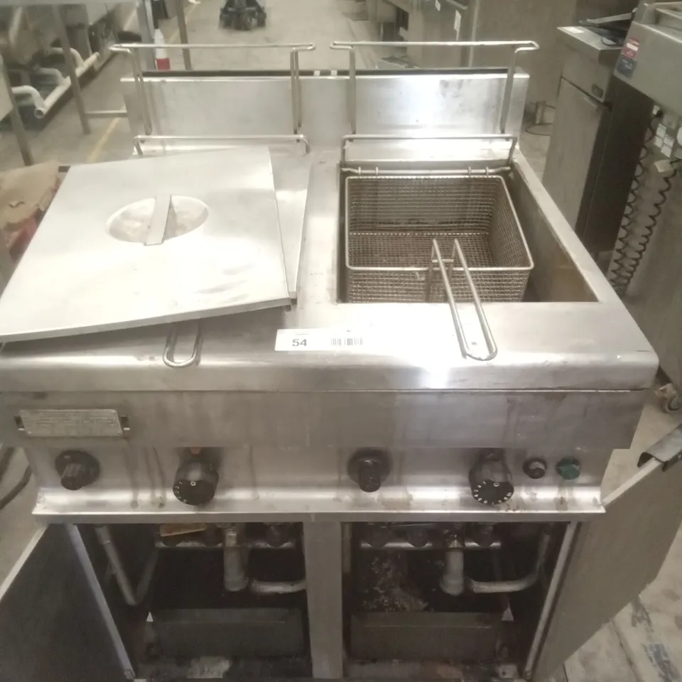 COMMERCIAL DOUBLE DEEP FAT FRYER 