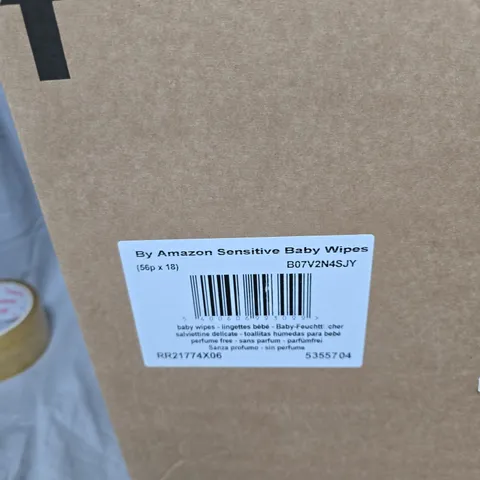 AMAZON BRAND SENSITIVE BABY WIPES – 56 WIPES PER PACK, 18 PACKS IN BOX