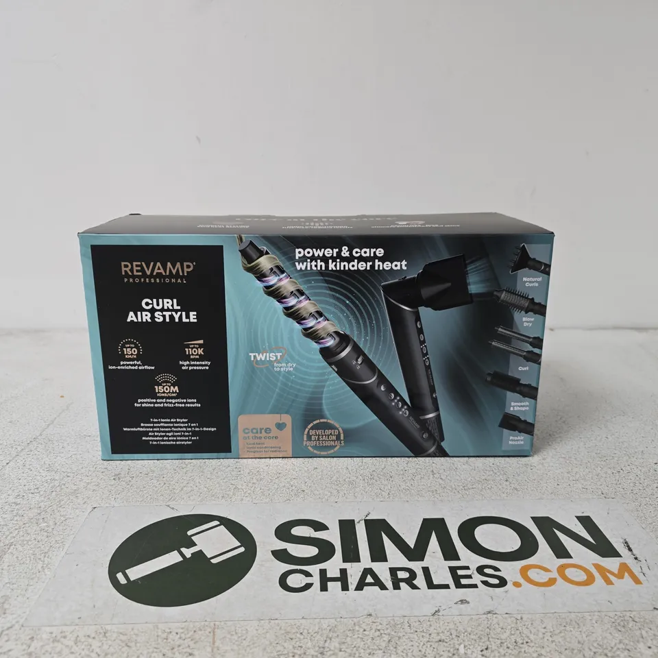 REVAMP PROFESSIONAL CURL AIR STYLE HAIR STYLER WITH ATTACHMENTS – BOXED
