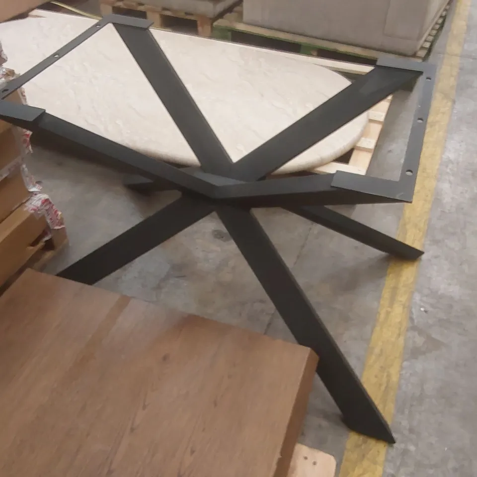 DESIGNER SOLID WOOD DINING TABLE - MISSING SCREWS (2 ITEMS)