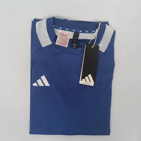 ADIDAS KID'S T-SHIRT IN BLUE/WHITE SIZE 13-14 YEARS