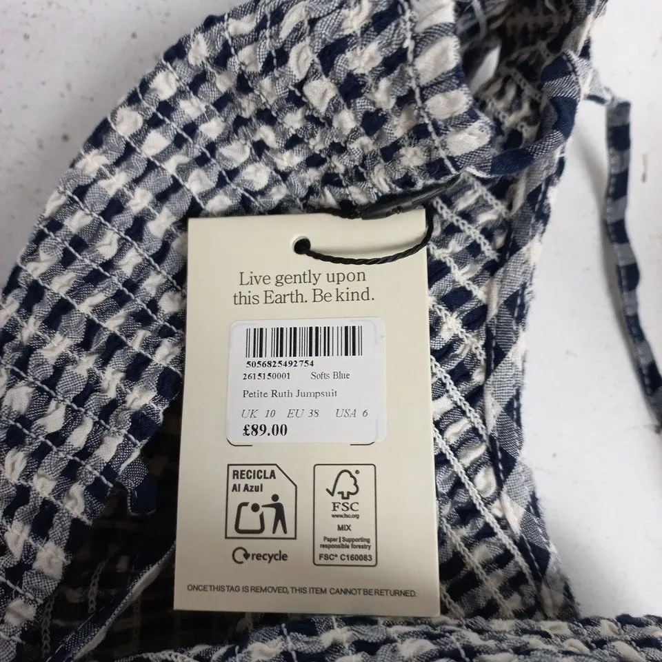 NOBODYS CHILD PETITE RUHI JUMPSUIT – SOFT BLUE, UK 10 