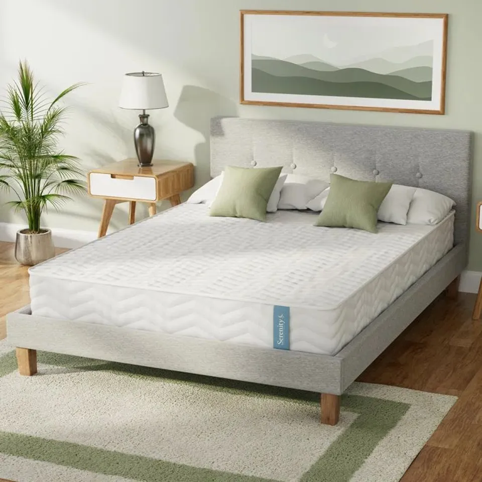 BAGGED 4' 6" DOUBLE SERENITY HYBRID COIL & MEMORY FOAM MATTRESS 