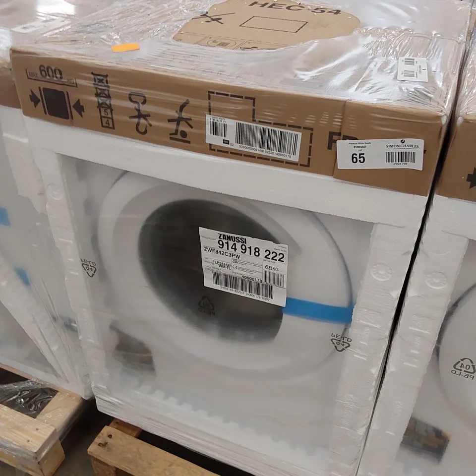 ZANUSSI ZWF842C3PW WASHING MACHINE, 8KG, 1400 SPIN, WHITE, C RATED