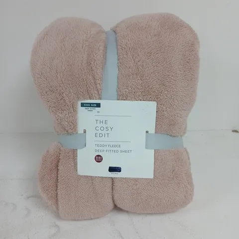 THE COSY EDIT TEDDY FLEECE DEEP FITTED SHEET – KING SIZE
