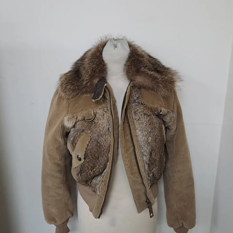 DOLCE AND GABBANA FAUX FUR ZIPPED COAT SIZE UNSPECIFIED