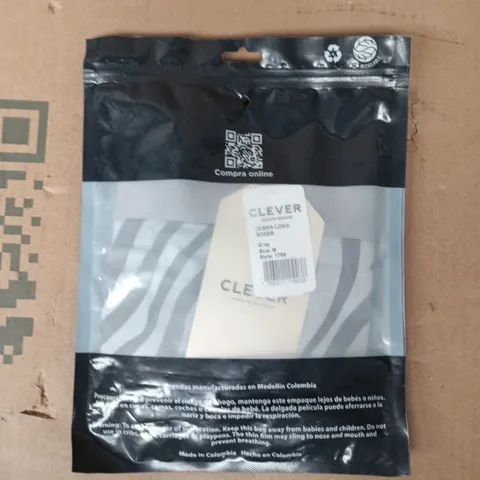 BAGGED CLEVER CEBRA LONG BOXERS IN GREY SIZE MEDIUM