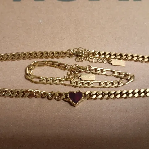 BELLAUCCI CLASSIC HEART NECKLACE & BRACELET SET