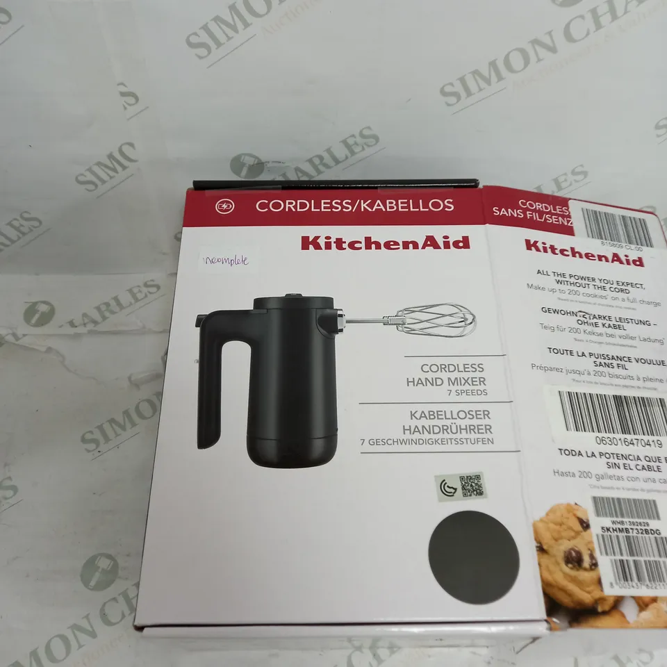 KITCHENAID CORDLESS HAND MIXER 