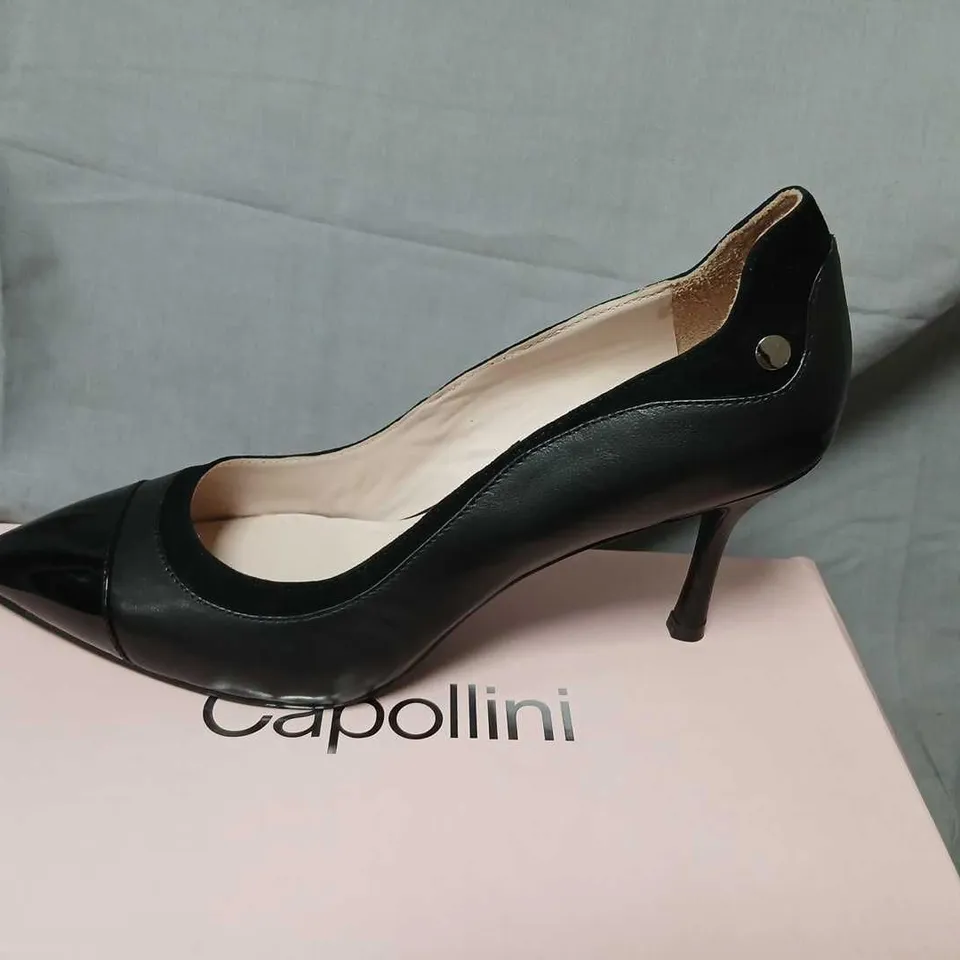 CAPOLLINI PATSY HIGH BLACK HEELS – UK 8 (EU 41)