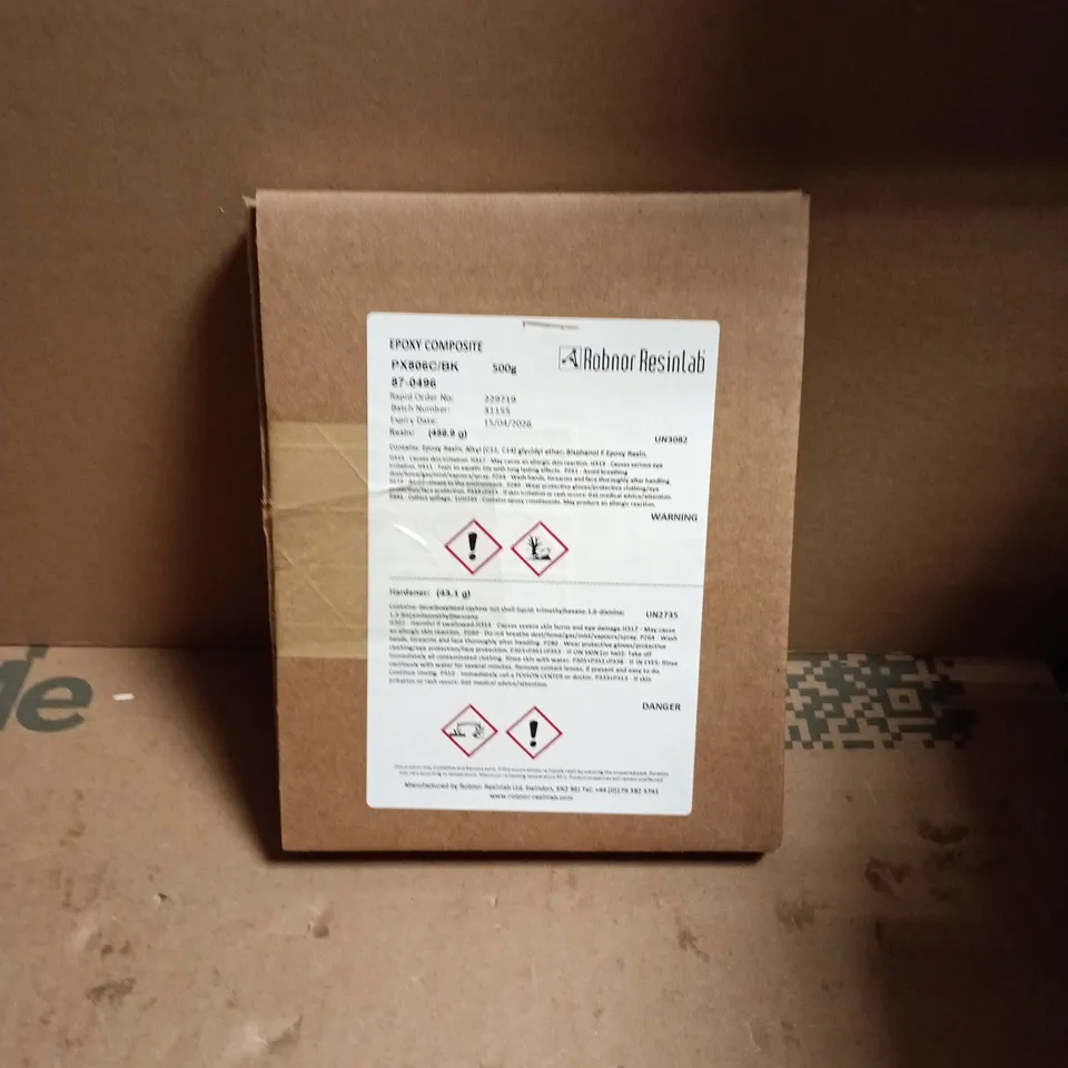 ROBNOR RESINLAB - PX806C/BK EPOXY RESIN KIT 500G – BOX OF APPROXIMATELY 20