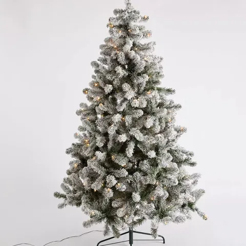 6FT PRE LIT FLOCKED EMPEROR CHRISTMAS TREE