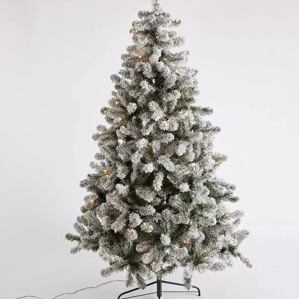 6FT PRE LIT FLOCKED EMPEROR CHRISTMAS TREE