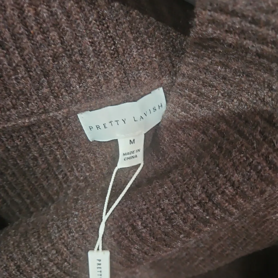 PRETTY LAVISH BROWN KNIT JUMPER – UK MEDIUM (M)