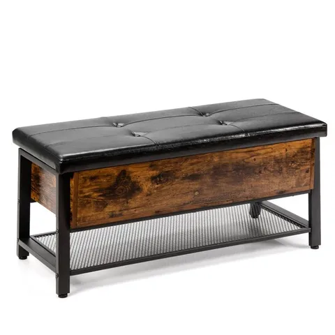 BOXED TAOPI STORAGE BENCH