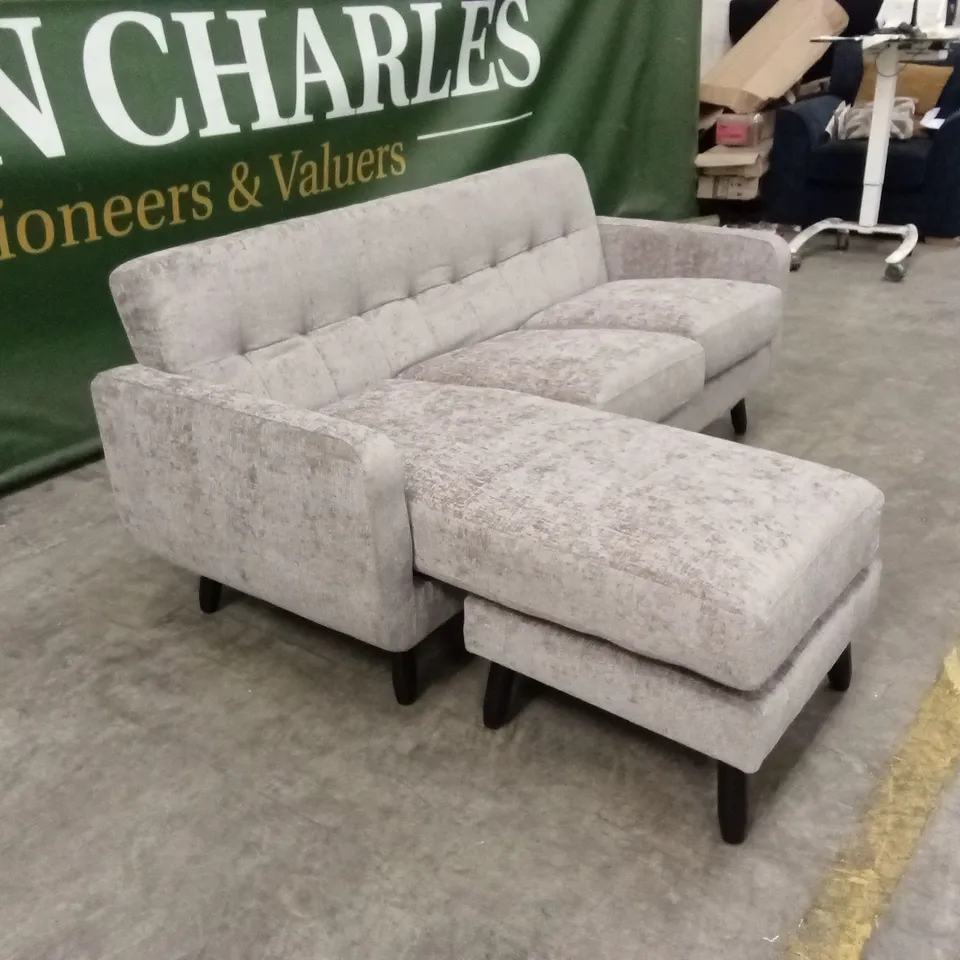 OSLO REVERSIBLE FABRIC CHAISE SOFA - NATURAL RRP £429