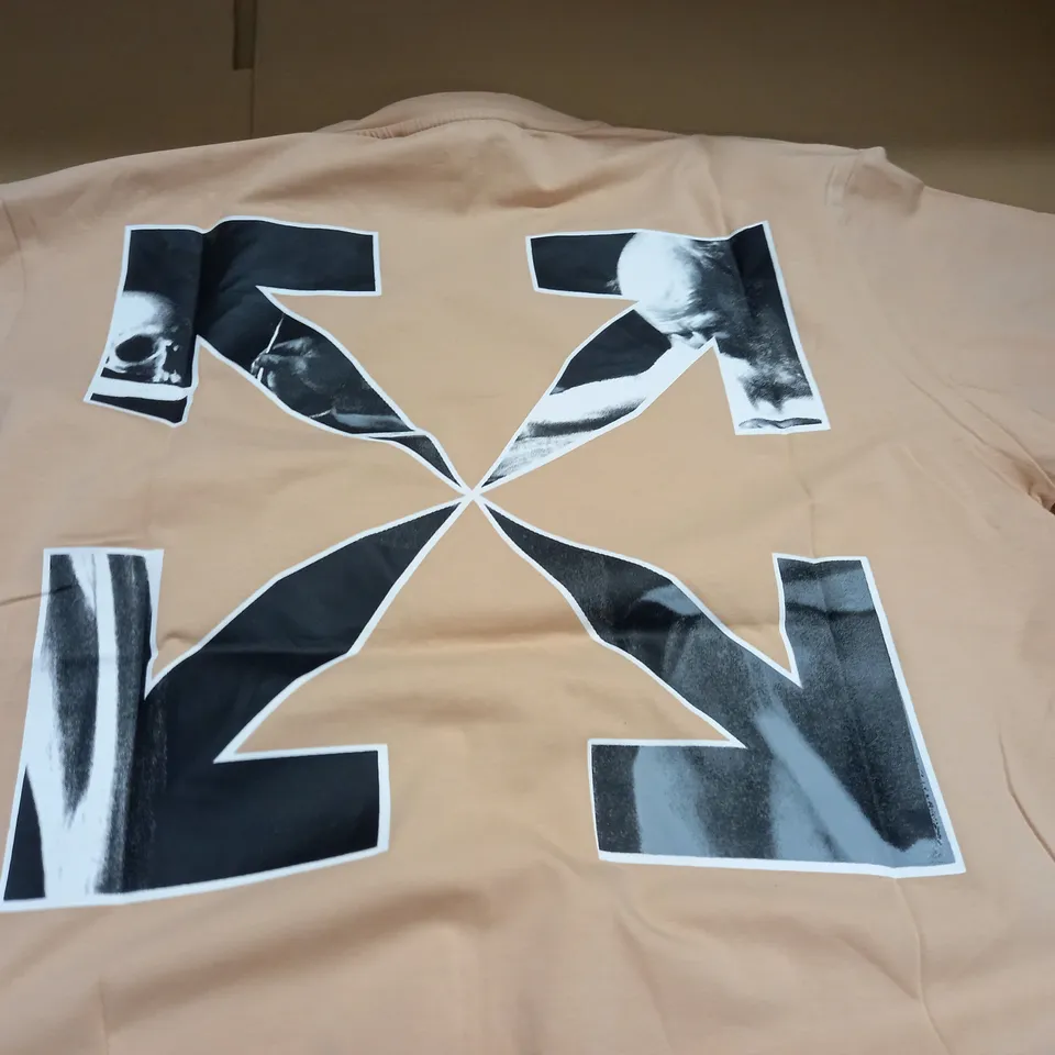 OFF WHITE BEIGE T-SHIRT - XXL