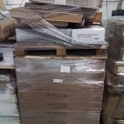 PALLET CONTAINING ASSORTED ITEMS TO INCLUDE: OAK BEACH HOUSES, CUBE STORAGE AND OTHER FURNITURE 