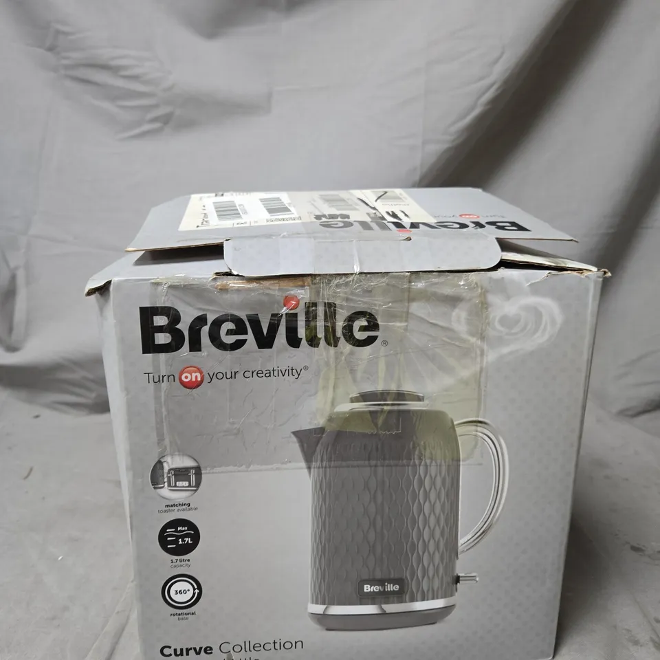 BREVILLE CURVE COLLECTION KETTLE - GREY