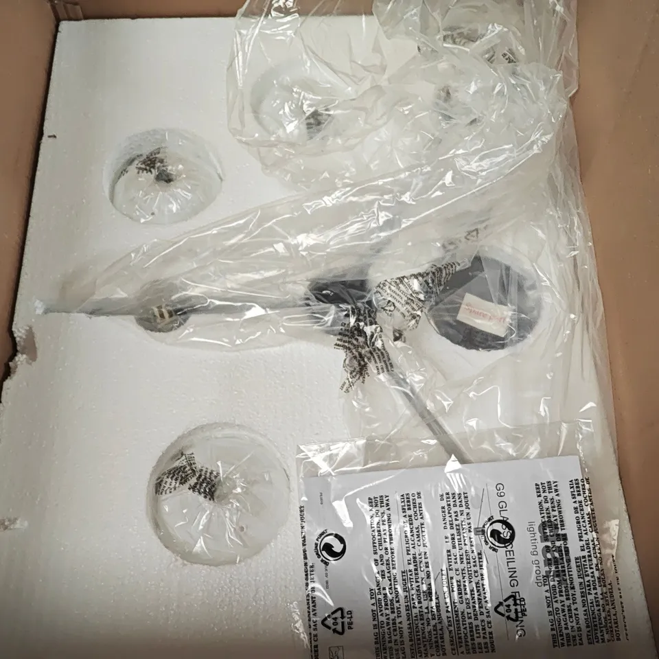 BOXED DAR JASPER 3-LIGHT SEMI FLUSH LIGHT IN MATT BLACK AND OPAL GLASS