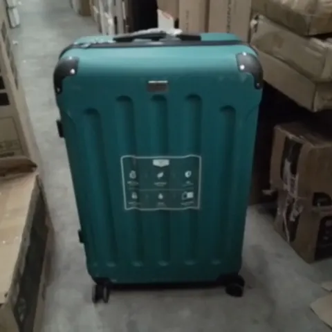 LARGE SUITCASE GREEN & BLACK