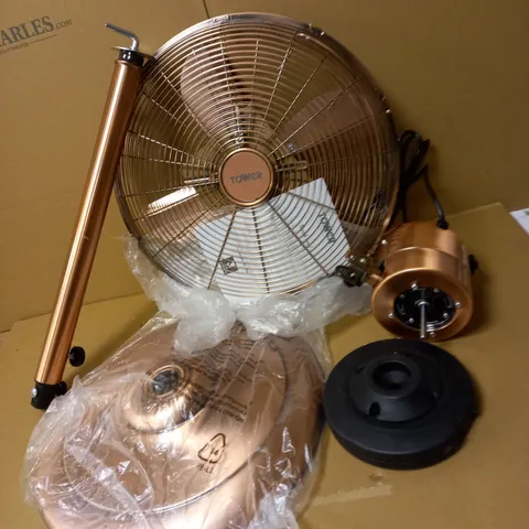 TOWER COPPER PEDASTAL FAN